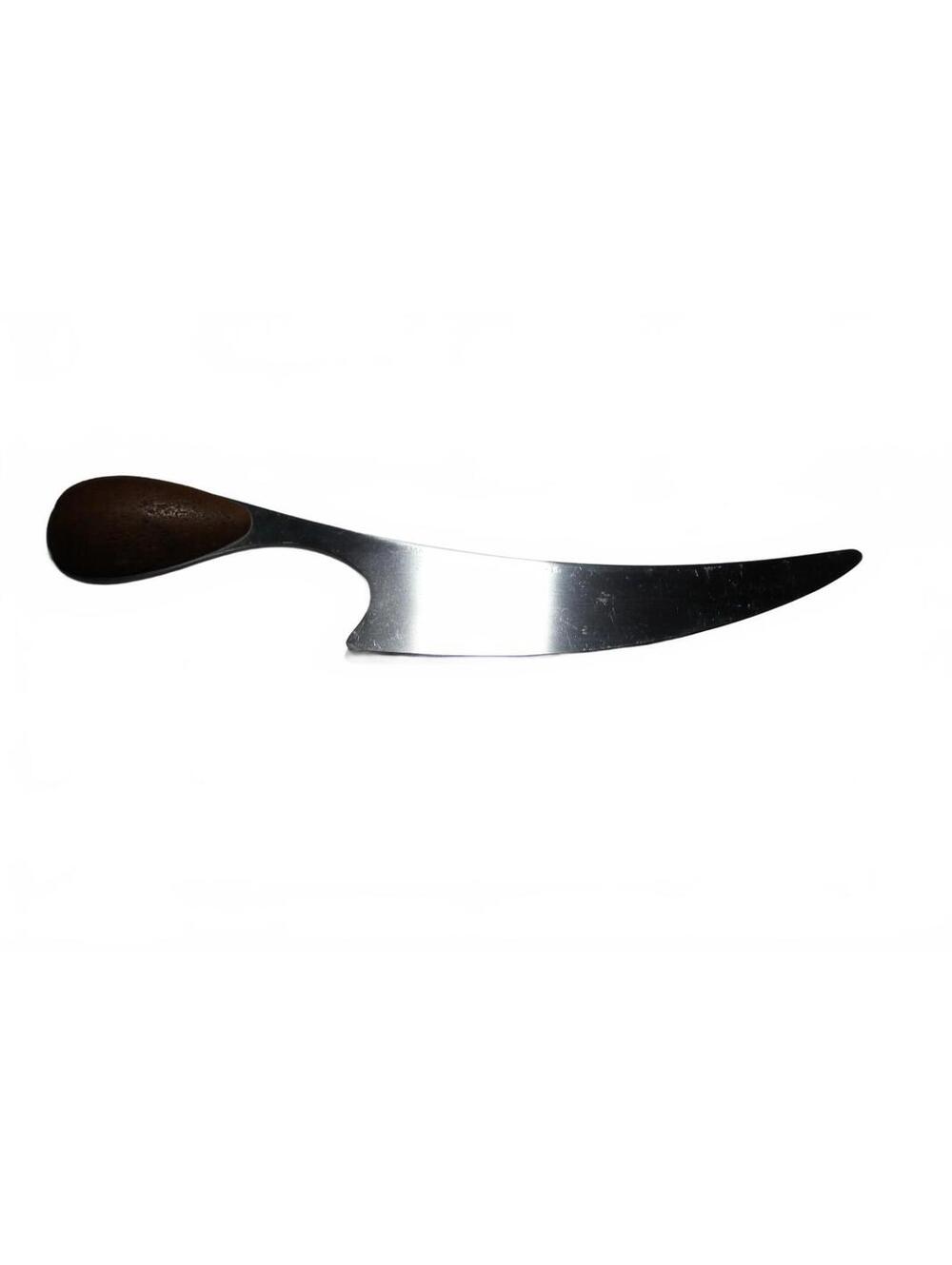 DANSK Vintage Mid Century Torun Denmark Teak Floating Curved Carving Slicer